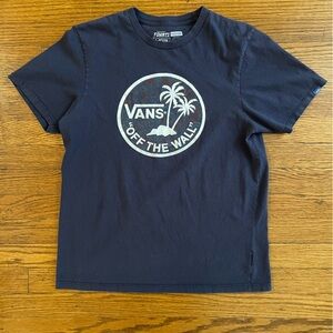 Custom Made Vans Dark Blue Logo Graphic Tee